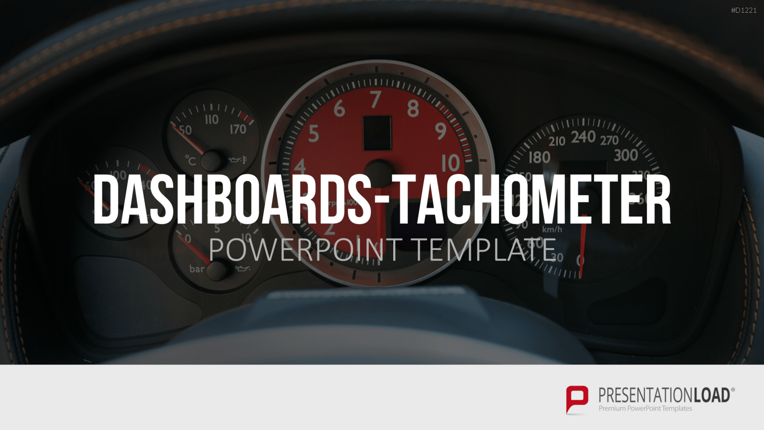 Dashboards / Tachometer PowerPoint-Vorlage