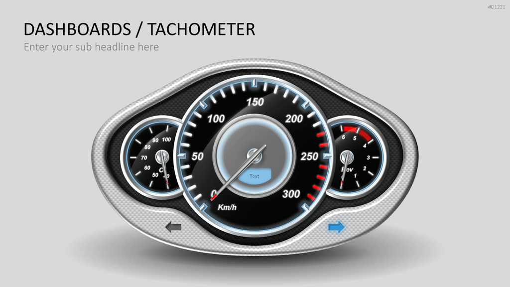 Dashboards / Tachometer PowerPoint-Vorlage