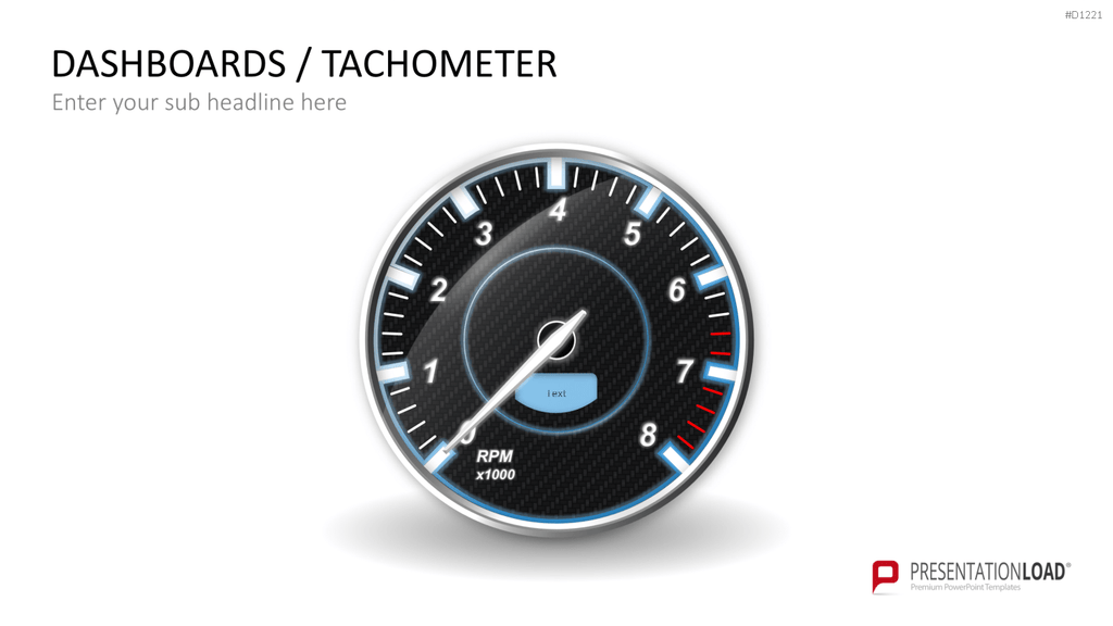 Dashboards / Tachometer PowerPoint-Vorlage