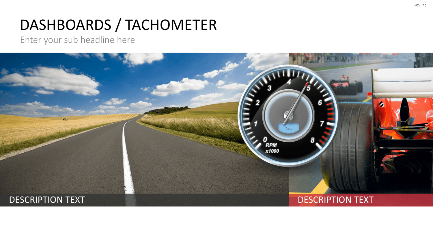 Dashboards / Tachometer PowerPoint-Vorlage