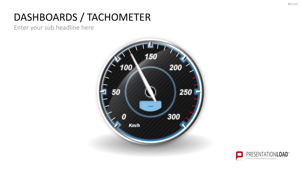 Dashboards / Tachometer PowerPoint-Vorlage
