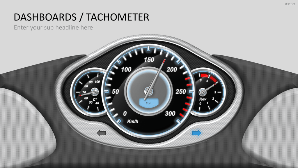 Dashboards / Tachometer PowerPoint-Vorlage