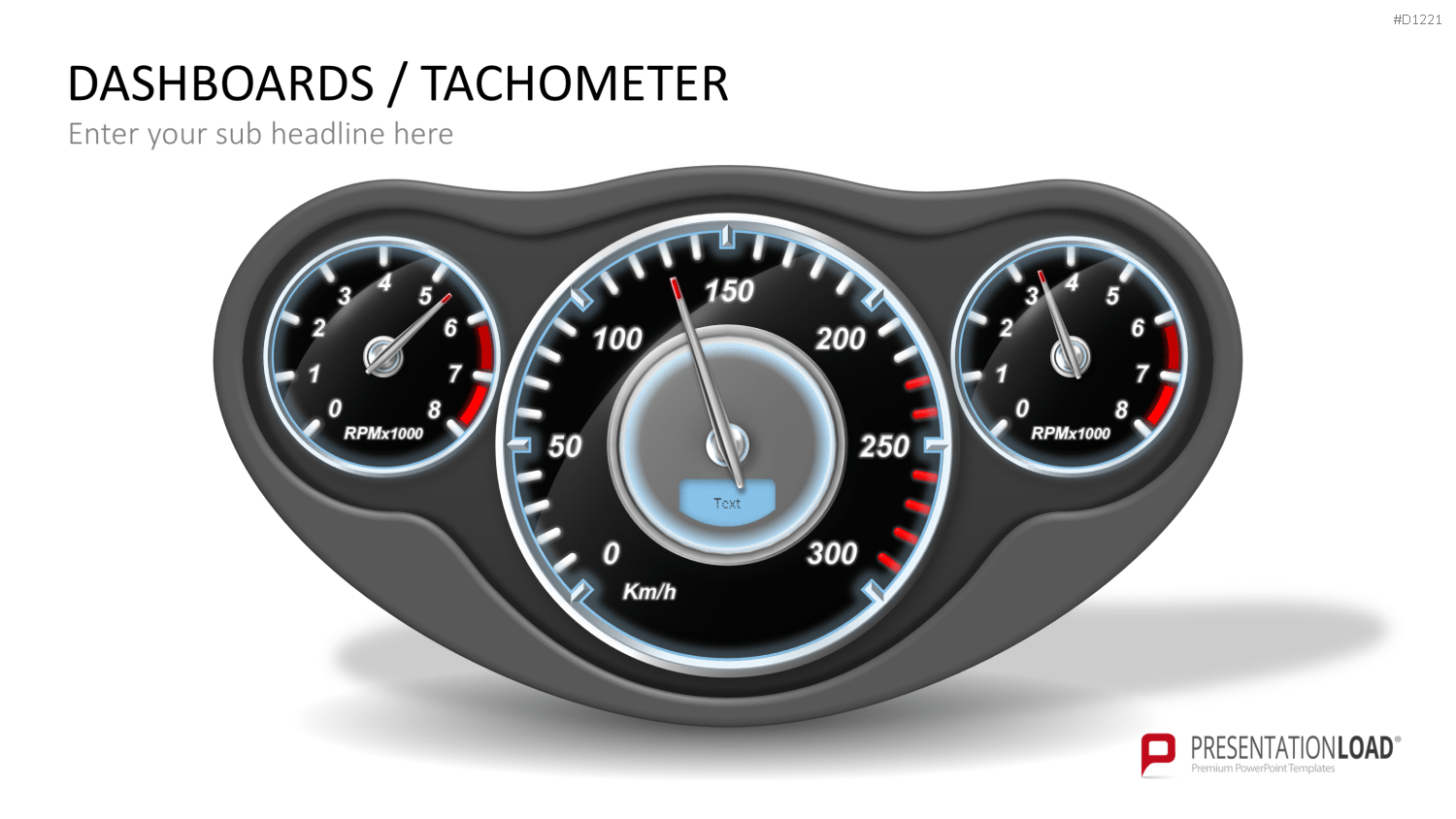 Dashboards / Tachometer PowerPoint-Vorlage