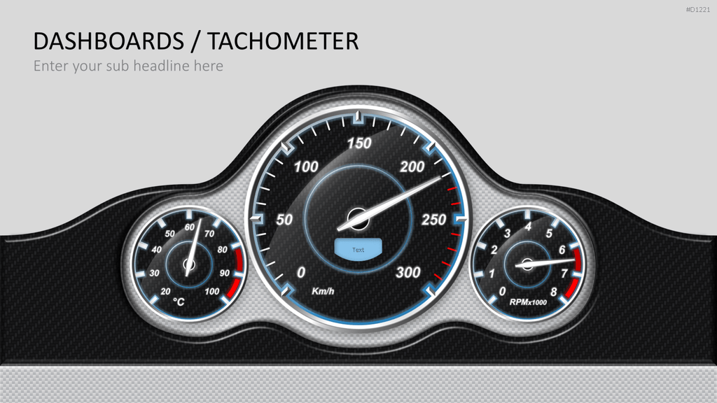 Dashboards / Tachometer PowerPoint-Vorlage