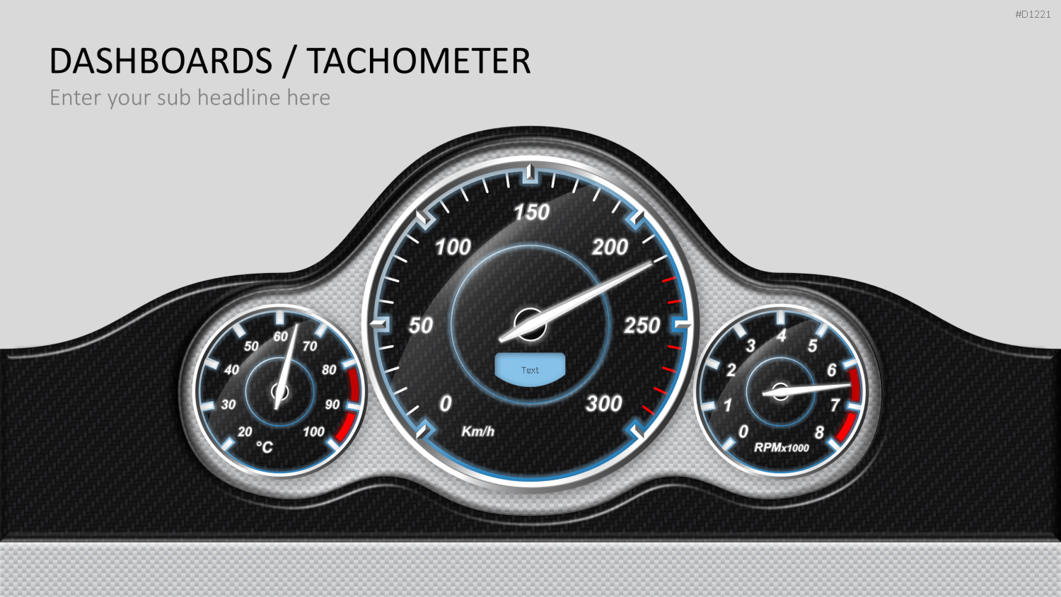 Dashboards / Tachometer PowerPoint-Vorlage