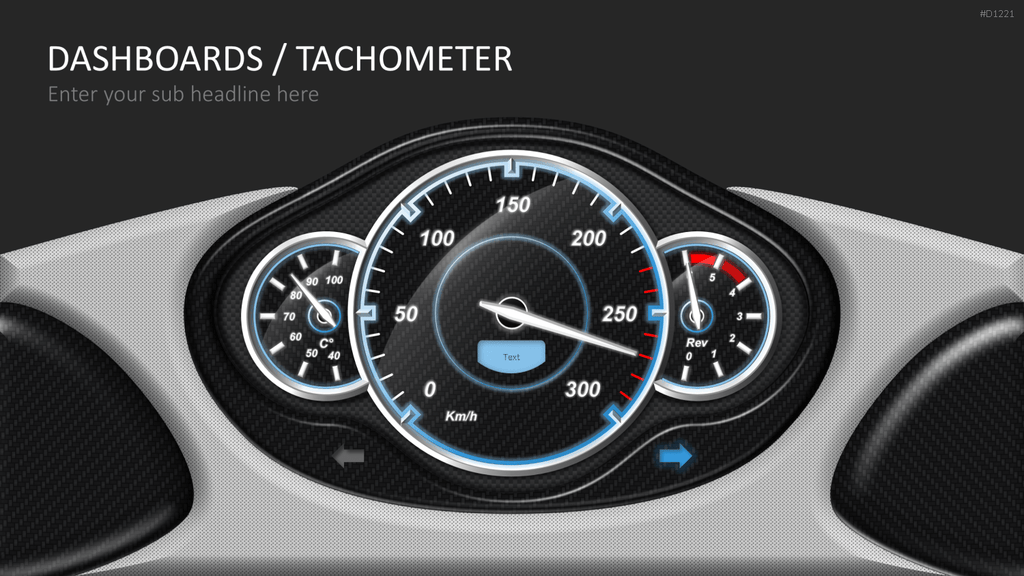 Dashboards / Tachometer PowerPoint-Vorlage
