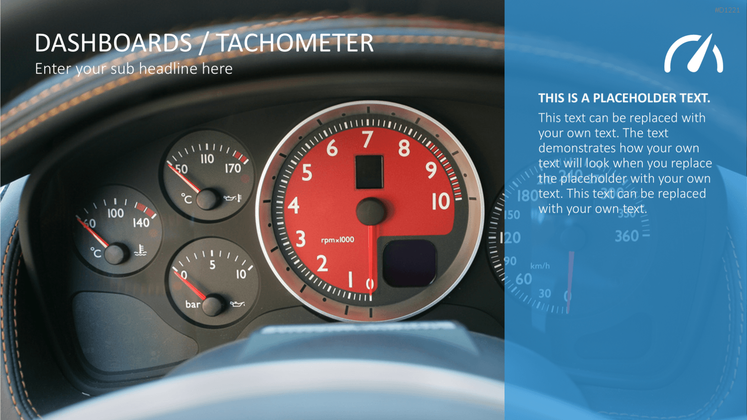 Dashboards / Tachometer PowerPoint-Vorlage
