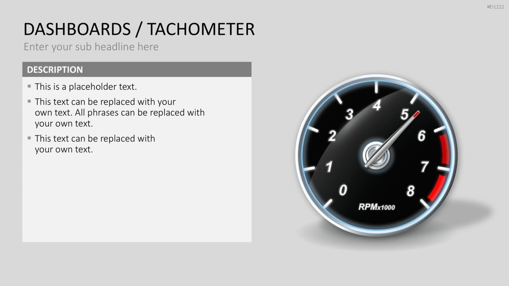 Dashboards / Tachometer PowerPoint-Vorlage