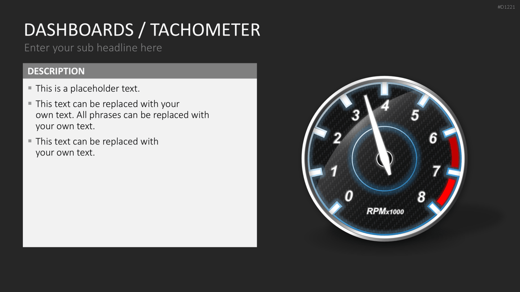 Dashboards / Tachometer PowerPoint-Vorlage