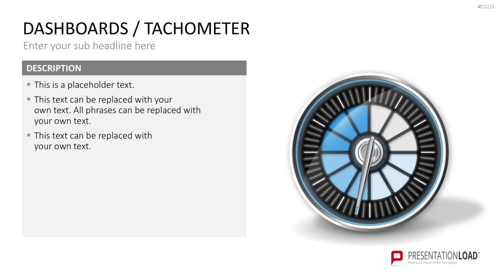 Dashboards / Tachometer PowerPoint-Vorlage