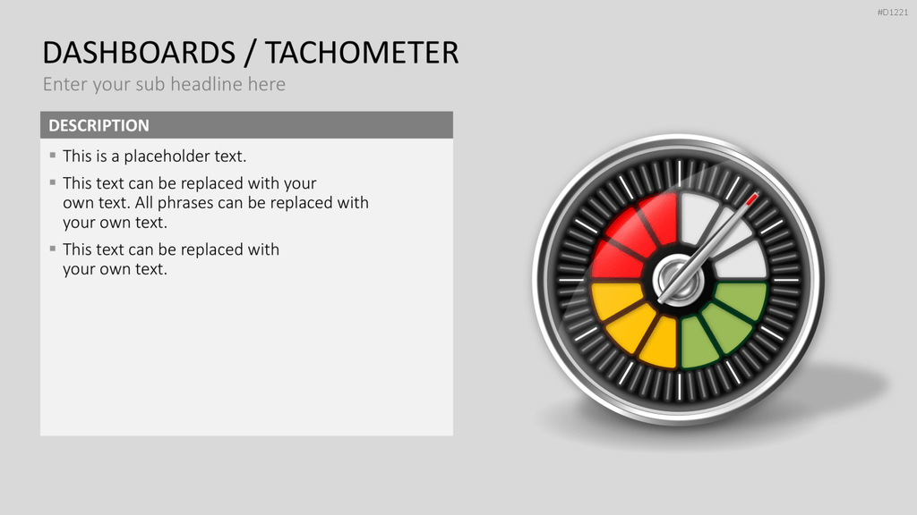 Dashboards / Tachometer PowerPoint-Vorlage