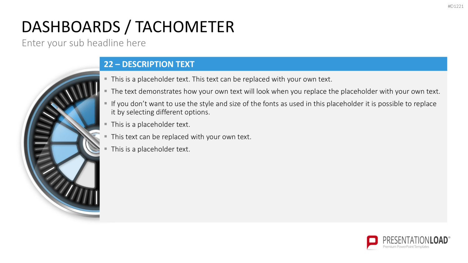 Dashboards / Tachometer PowerPoint-Vorlage