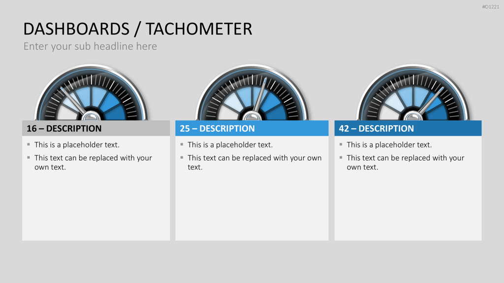 Dashboards / Tachometer PowerPoint-Vorlage