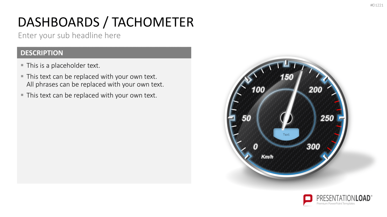 Dashboards / Tachometer PowerPoint-Vorlage