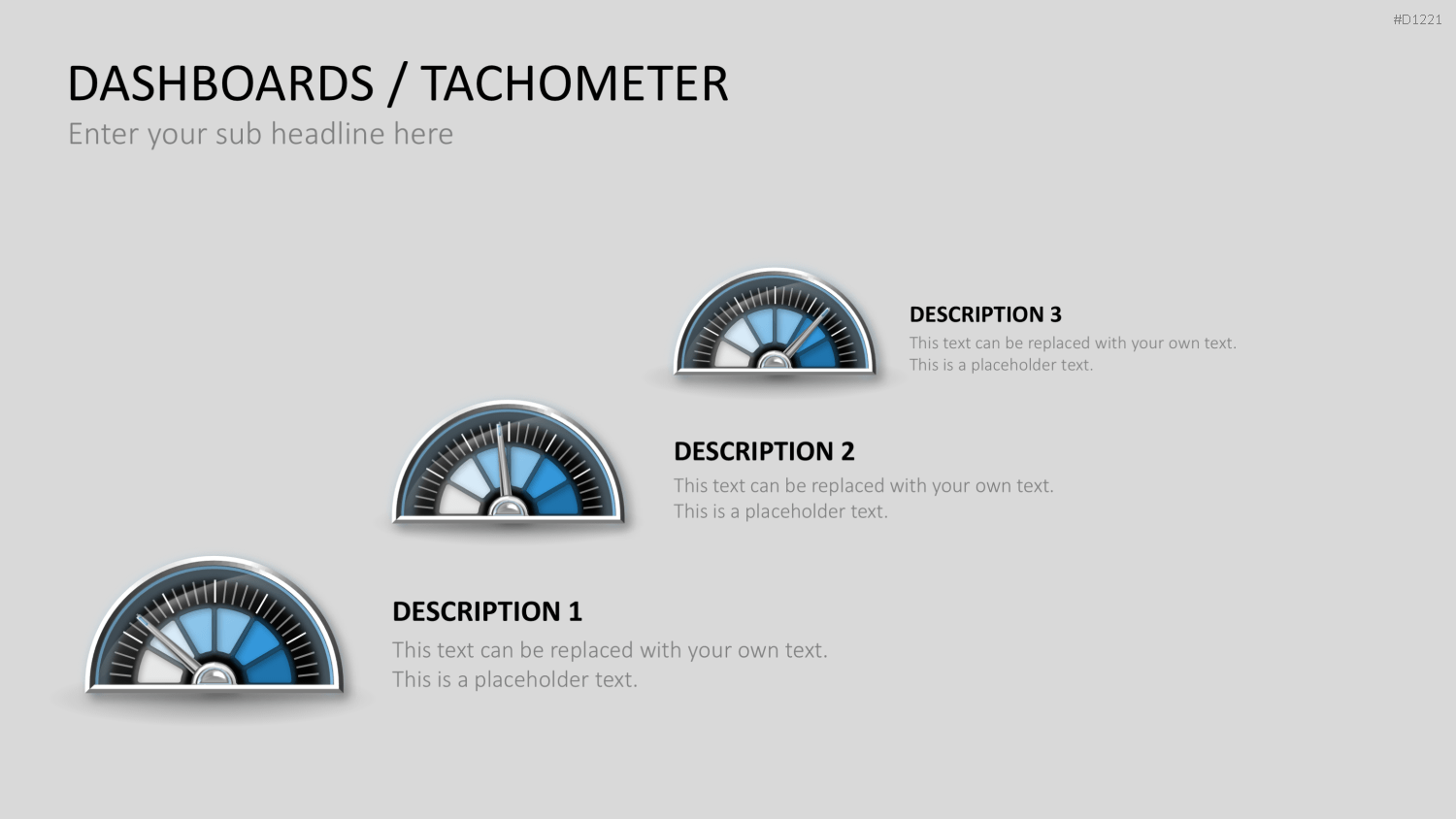 Dashboards / Tachometer PowerPoint-Vorlage