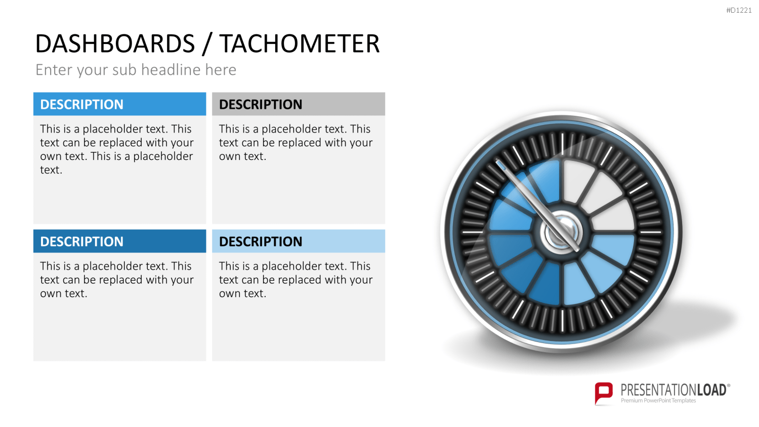 Dashboards / Tachometer PowerPoint-Vorlage