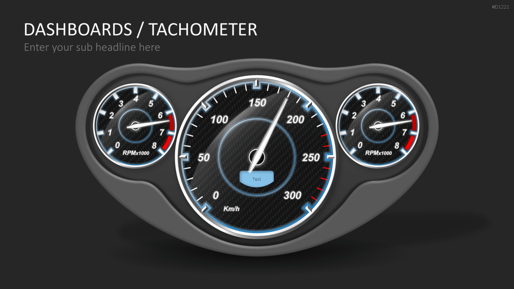 Dashboards / Tachometer PowerPoint-Vorlage