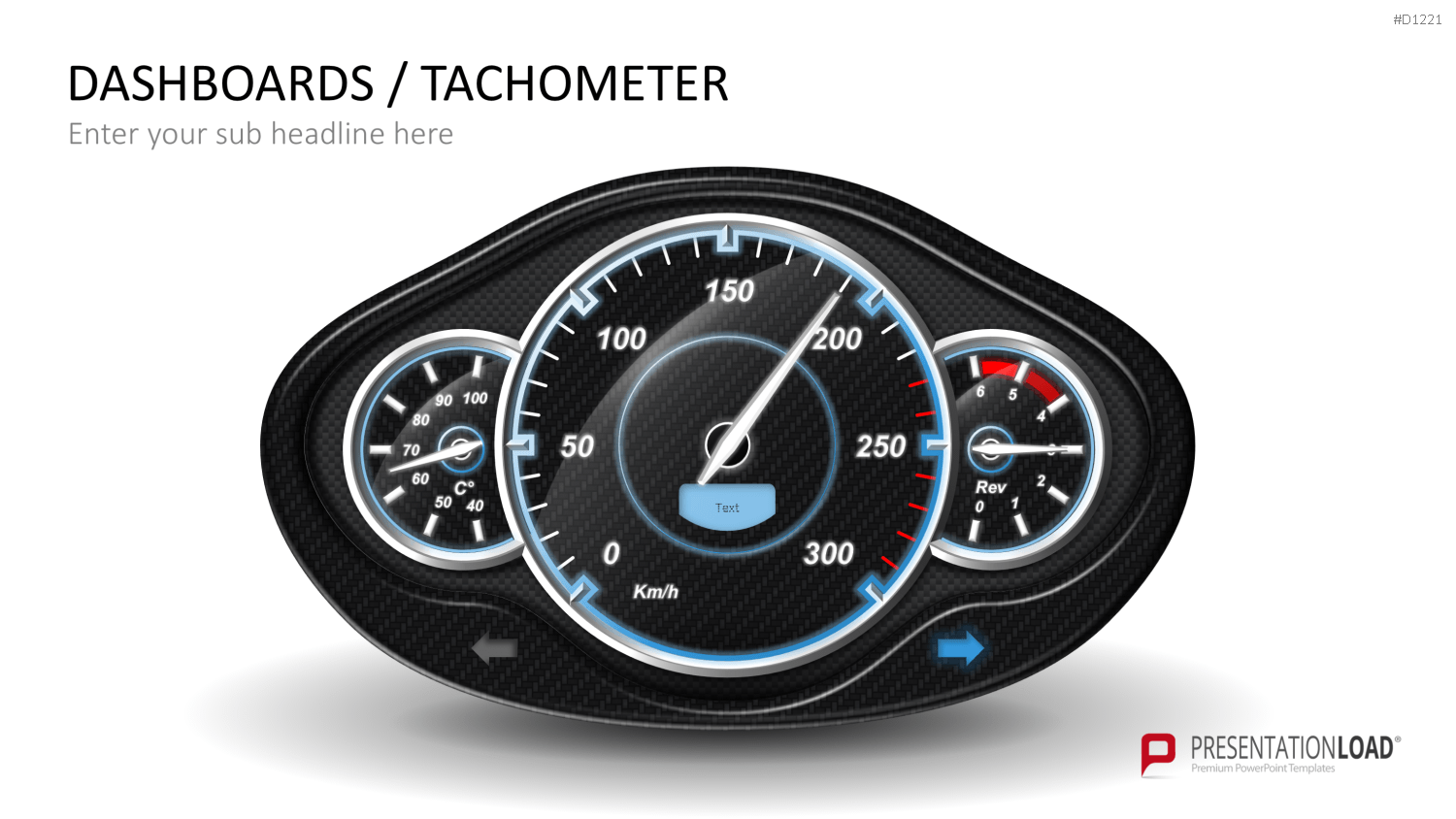Dashboards / Tachometer PowerPoint-Vorlage