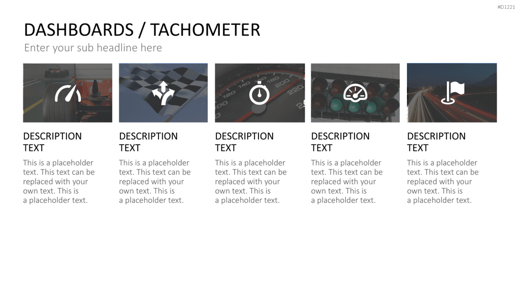 Dashboards / Tachometer PowerPoint-Vorlage