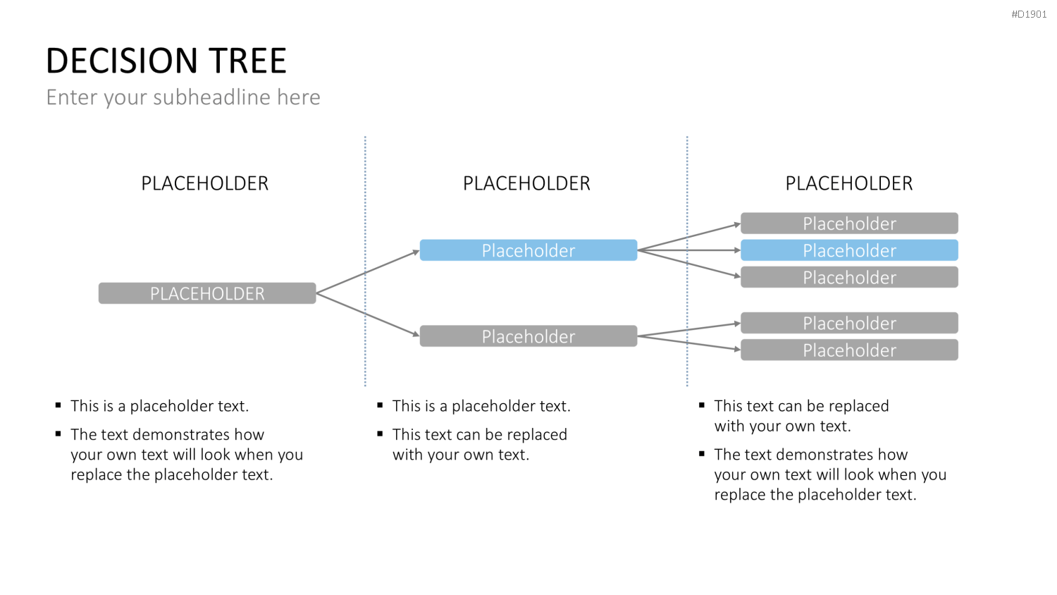 Entscheidungsbaum Chart PowerPoint-Vorlage