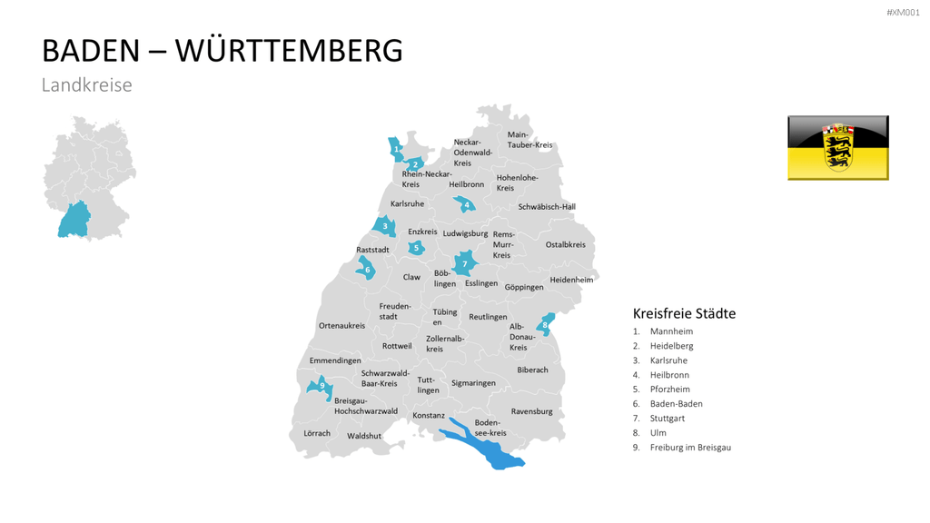 Deutschland Karten Bundle PowerPoint-Vorlage