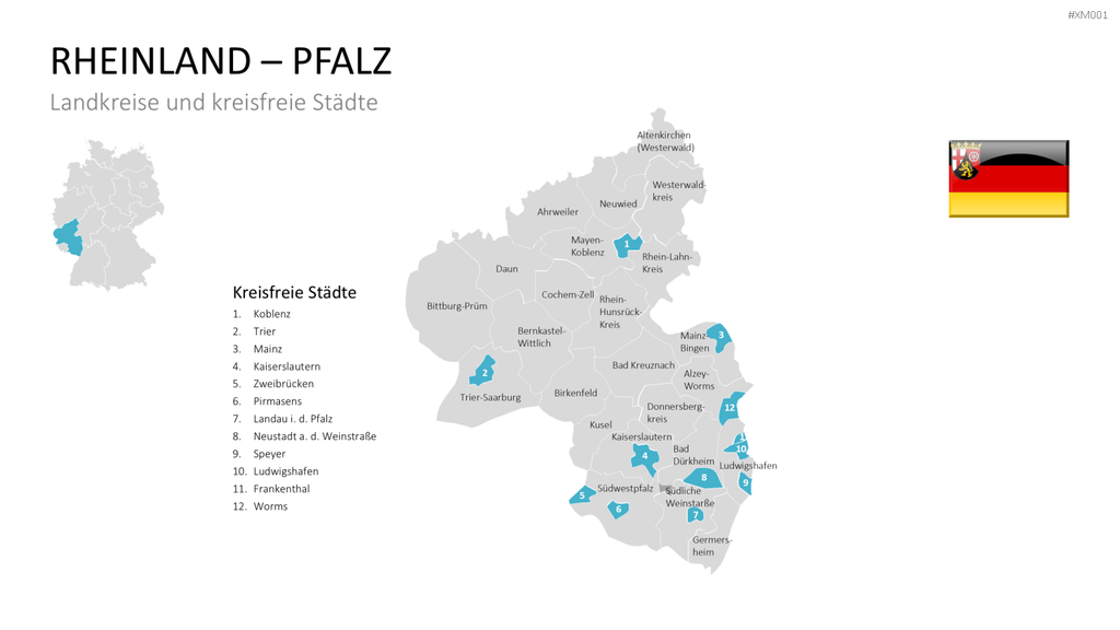 Deutschland Karten Bundle PowerPoint-Vorlage