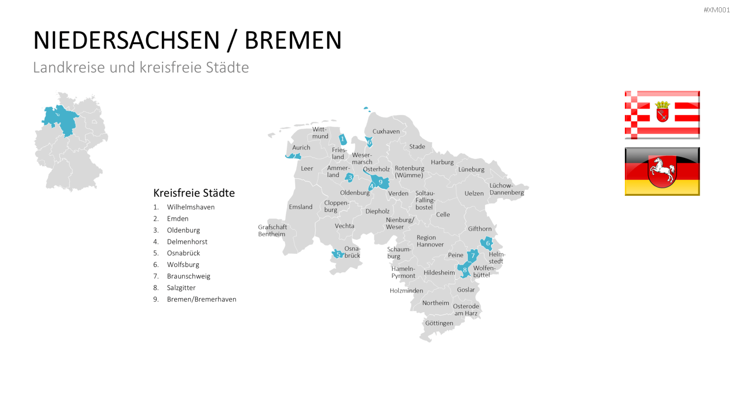 Deutschland Karten Bundle PowerPoint-Vorlage