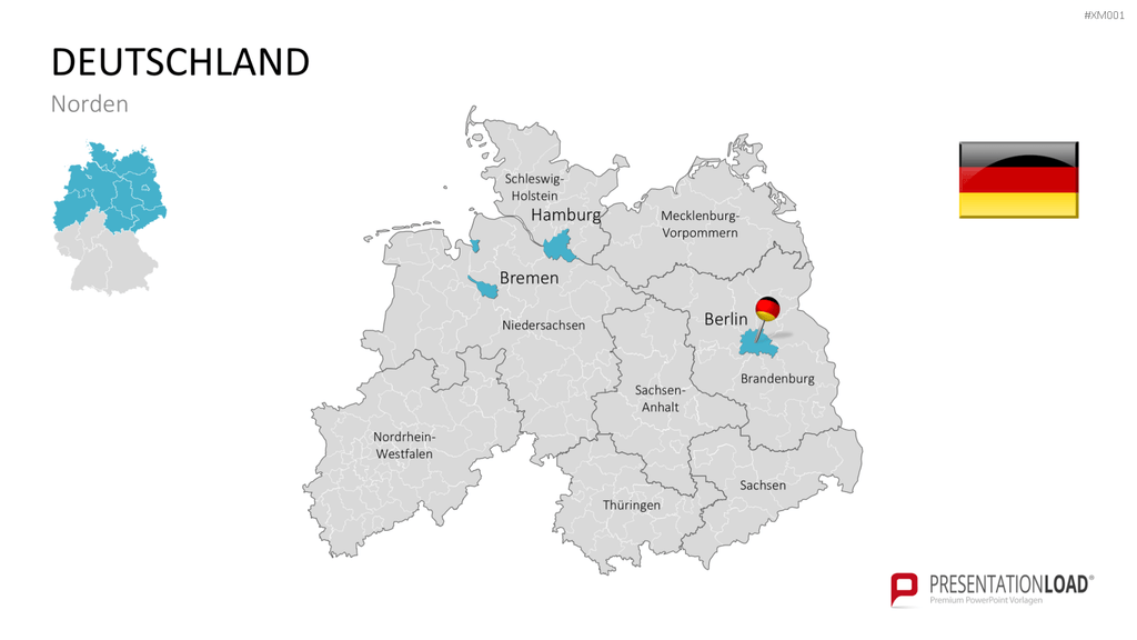 Deutschland Karten Bundle PowerPoint-Vorlage
