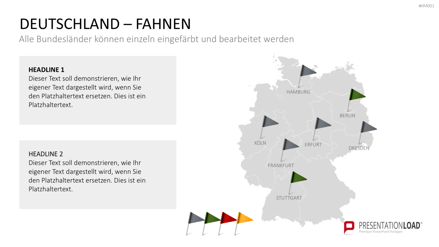 Deutschland Karten Bundle PowerPoint-Vorlage