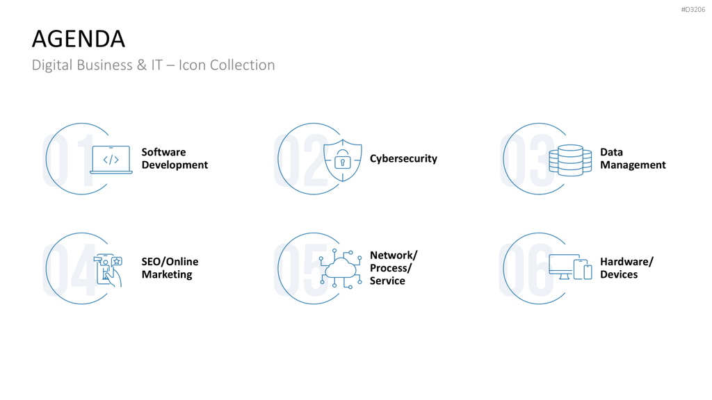 Digital Business & IT – Icon Collection PowerPoint-Vorlage