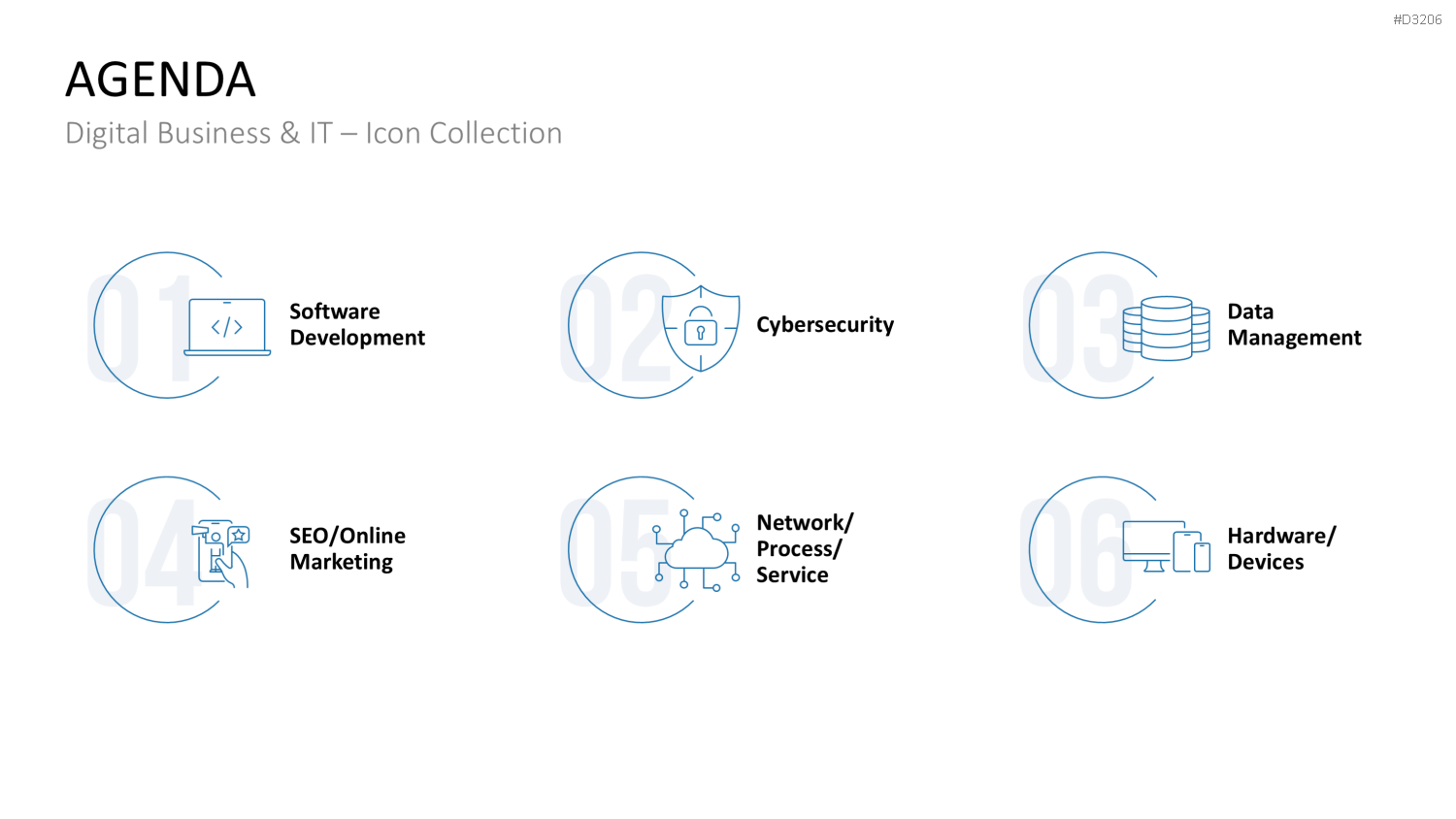 Digital Business & IT – Icon Collection PowerPoint-Vorlage