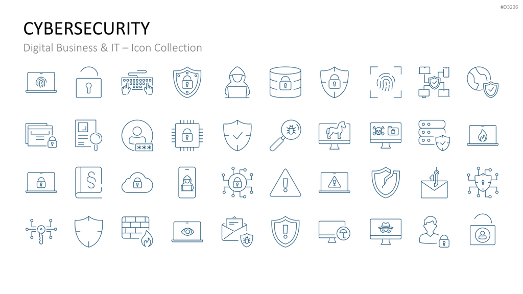 Digital Business & IT – Icon Collection PowerPoint-Vorlage
