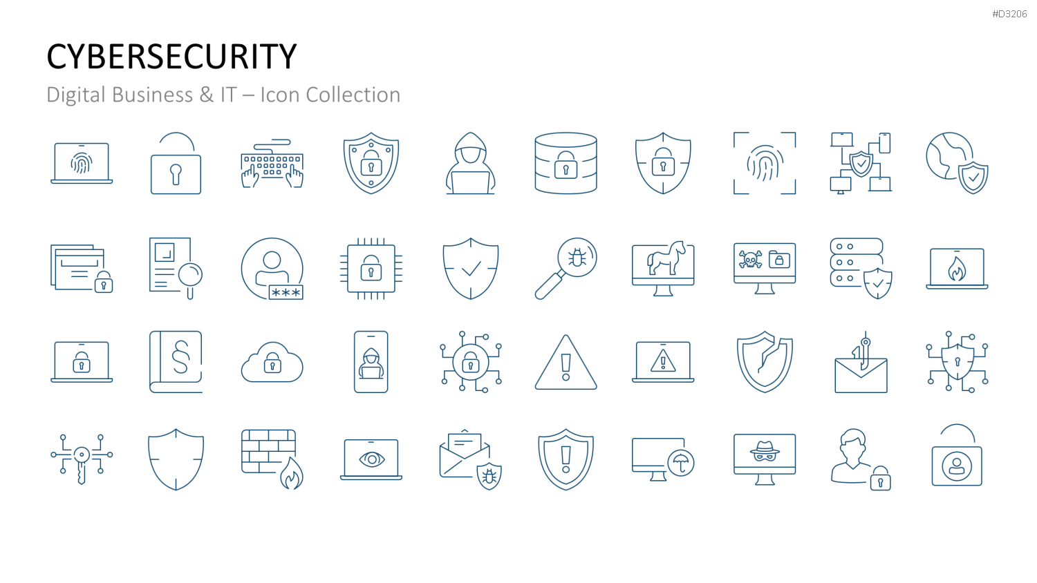 Digital Business & IT – Icon Collection PowerPoint-Vorlage