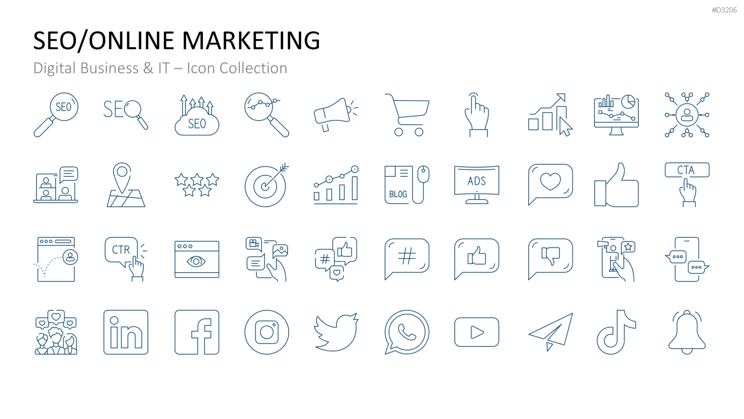 Digital Business & IT – Icon Collection PowerPoint-Vorlage