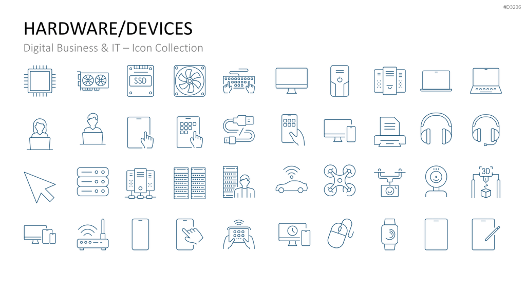 Digital Business & IT – Icon Collection PowerPoint-Vorlage