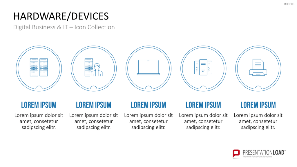 Digital Business & IT – Icon Collection PowerPoint-Vorlage