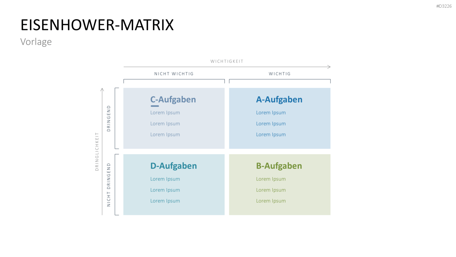 Eisenhower-Matrix PowerPoint-Vorlage