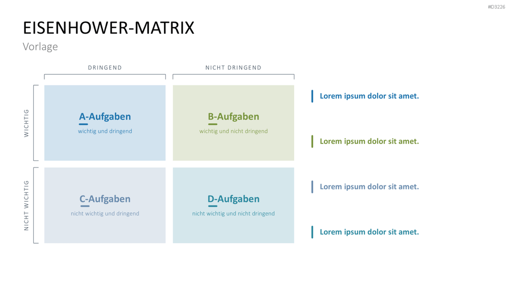 Eisenhower-Matrix PowerPoint-Vorlage
