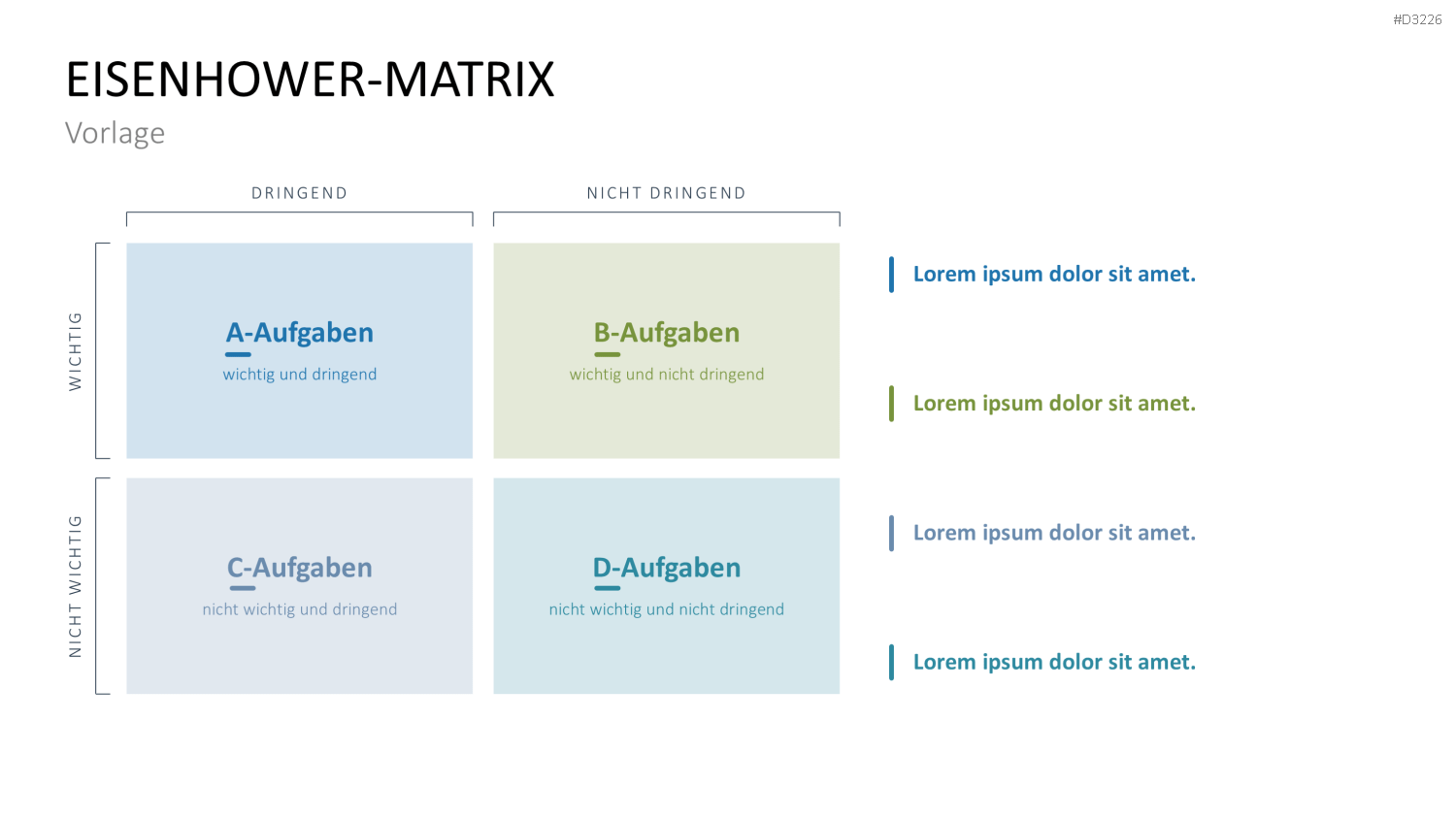 Eisenhower-Matrix PowerPoint-Vorlage