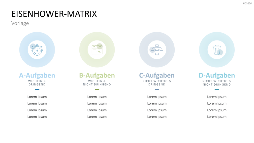 Eisenhower-Matrix PowerPoint-Vorlage
