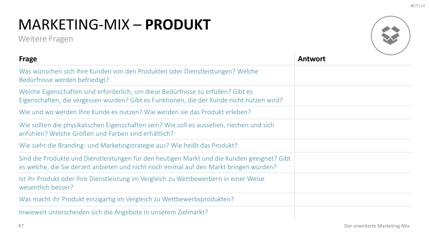 Der erweiterte Marketing-Mix | PowerPoint-Vorlage