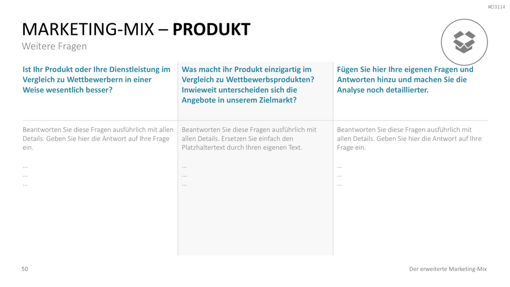 Der erweiterte Marketing-Mix | PowerPoint-Vorlage