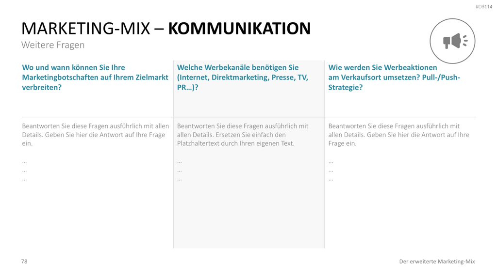 Der erweiterte Marketing-Mix | PowerPoint-Vorlage