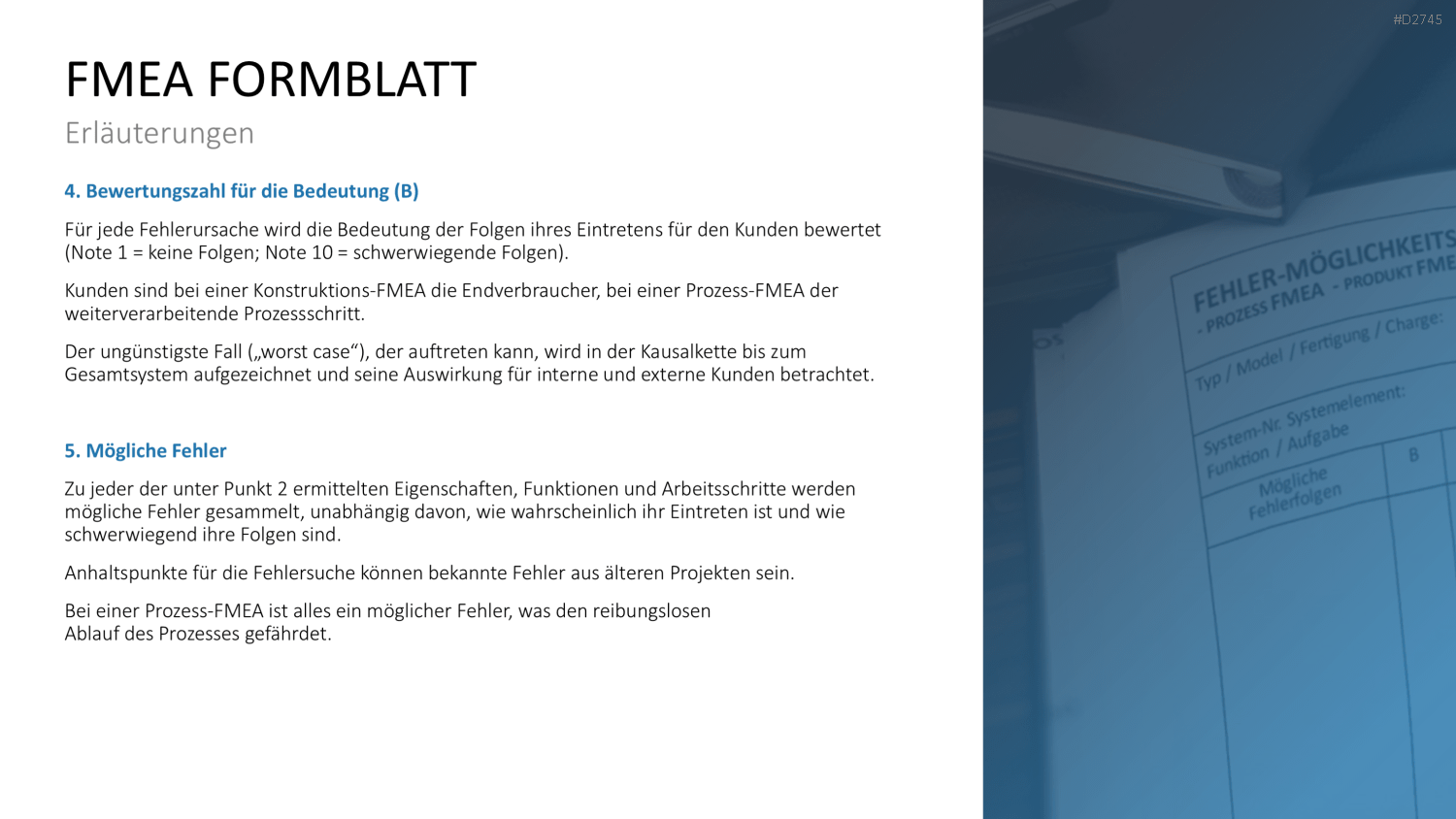Fehler-Möglichkeits-Einfluss-Analyse (FMEA) PowerPoint-Vorlage