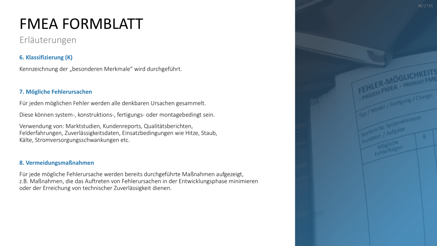 Fehler-Möglichkeits-Einfluss-Analyse (FMEA) PowerPoint-Vorlage