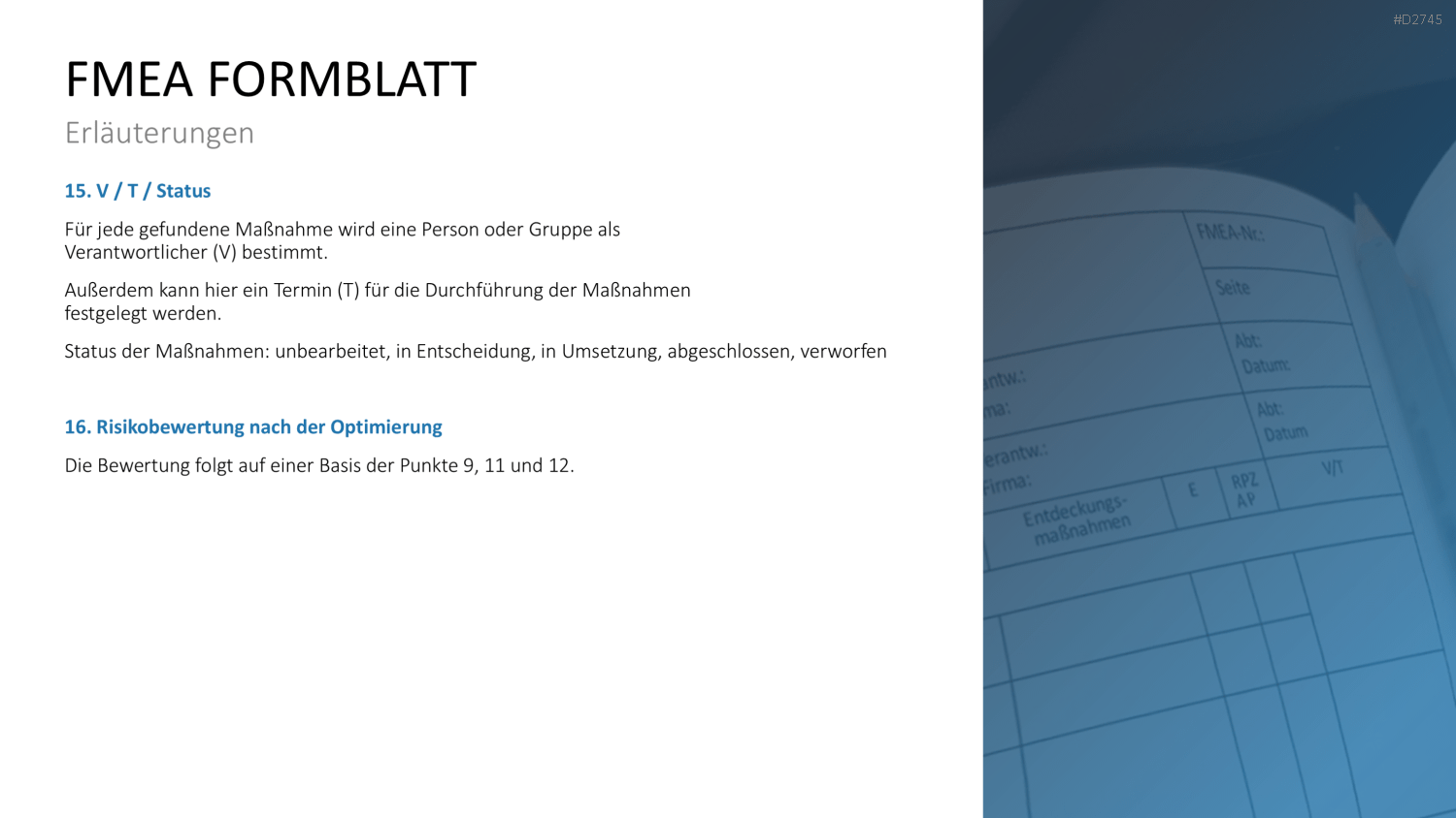 Fehler-Möglichkeits-Einfluss-Analyse (FMEA) PowerPoint-Vorlage