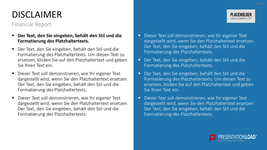 Financial Report PowerPoint-Vorlage