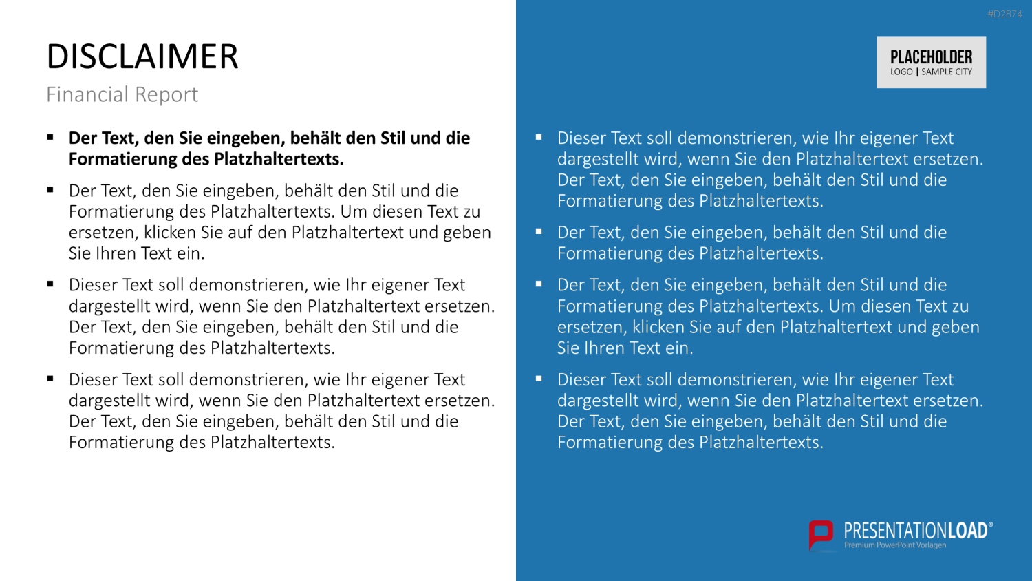 Financial Report PowerPoint-Vorlage