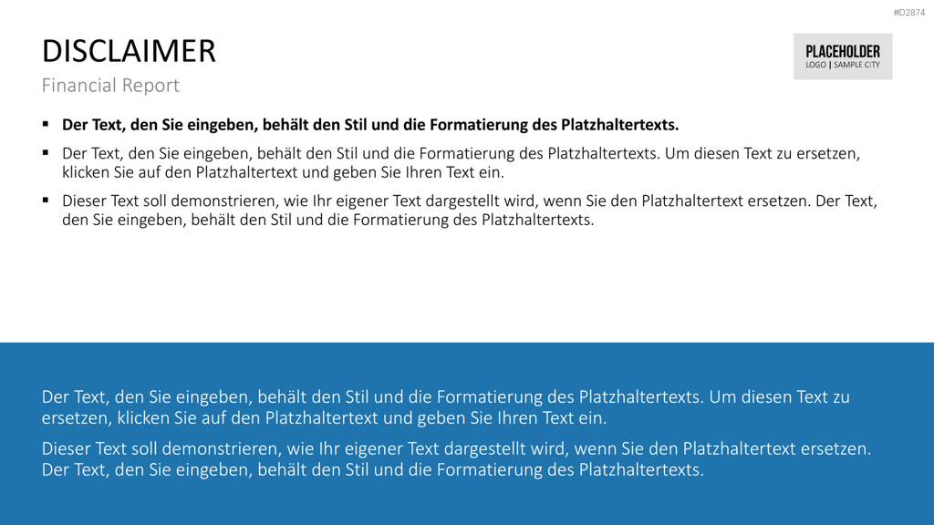 Financial Report PowerPoint-Vorlage