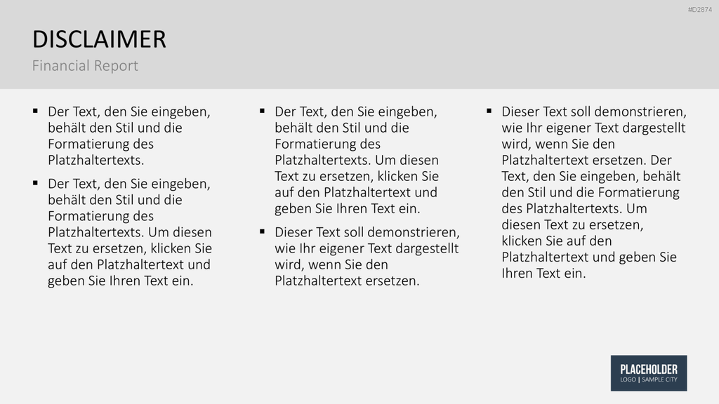 Financial Report PowerPoint-Vorlage